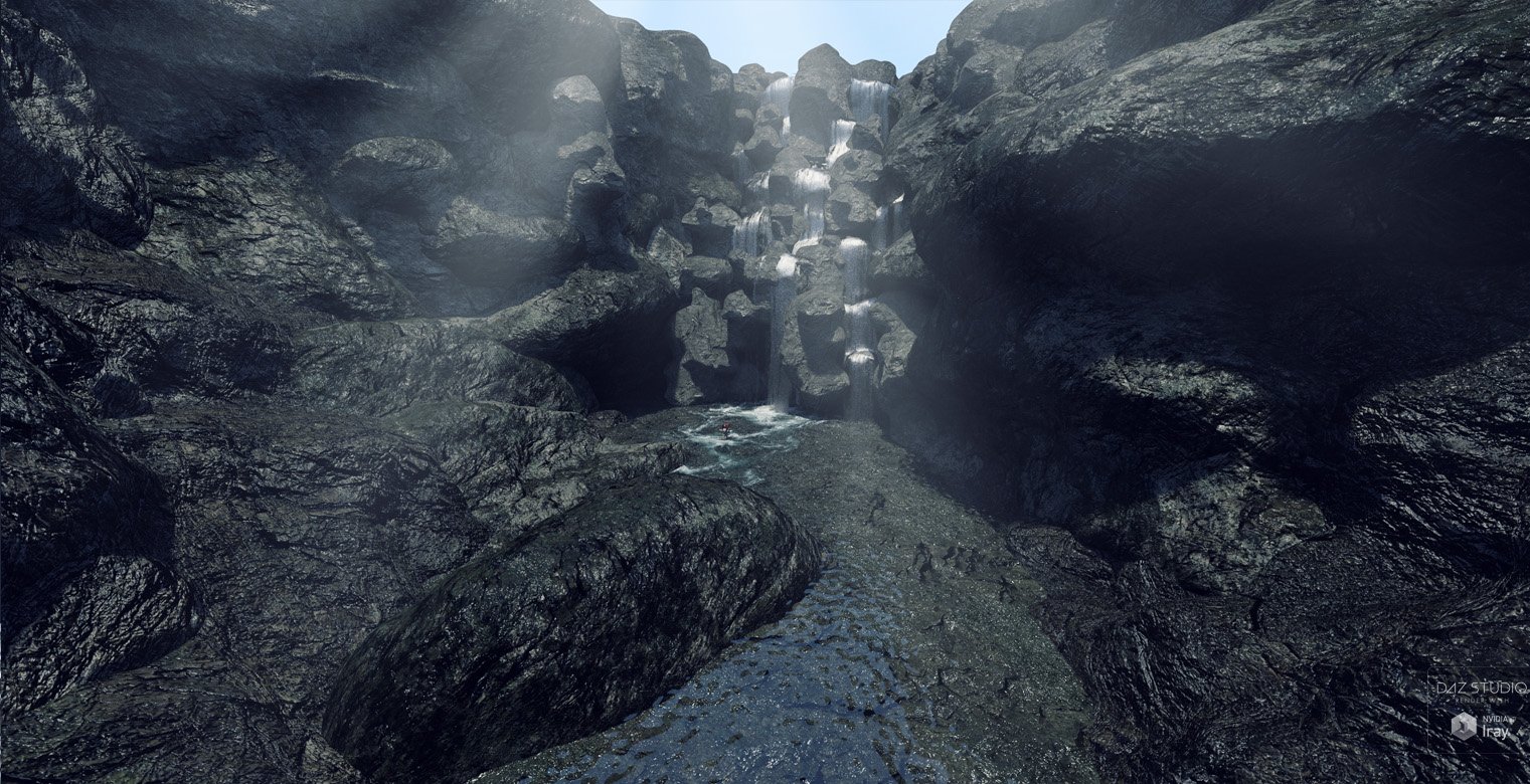 Hidden Waterfall Pool by: David BrinnenForbiddenWhispers, 3D Models by Daz 3D