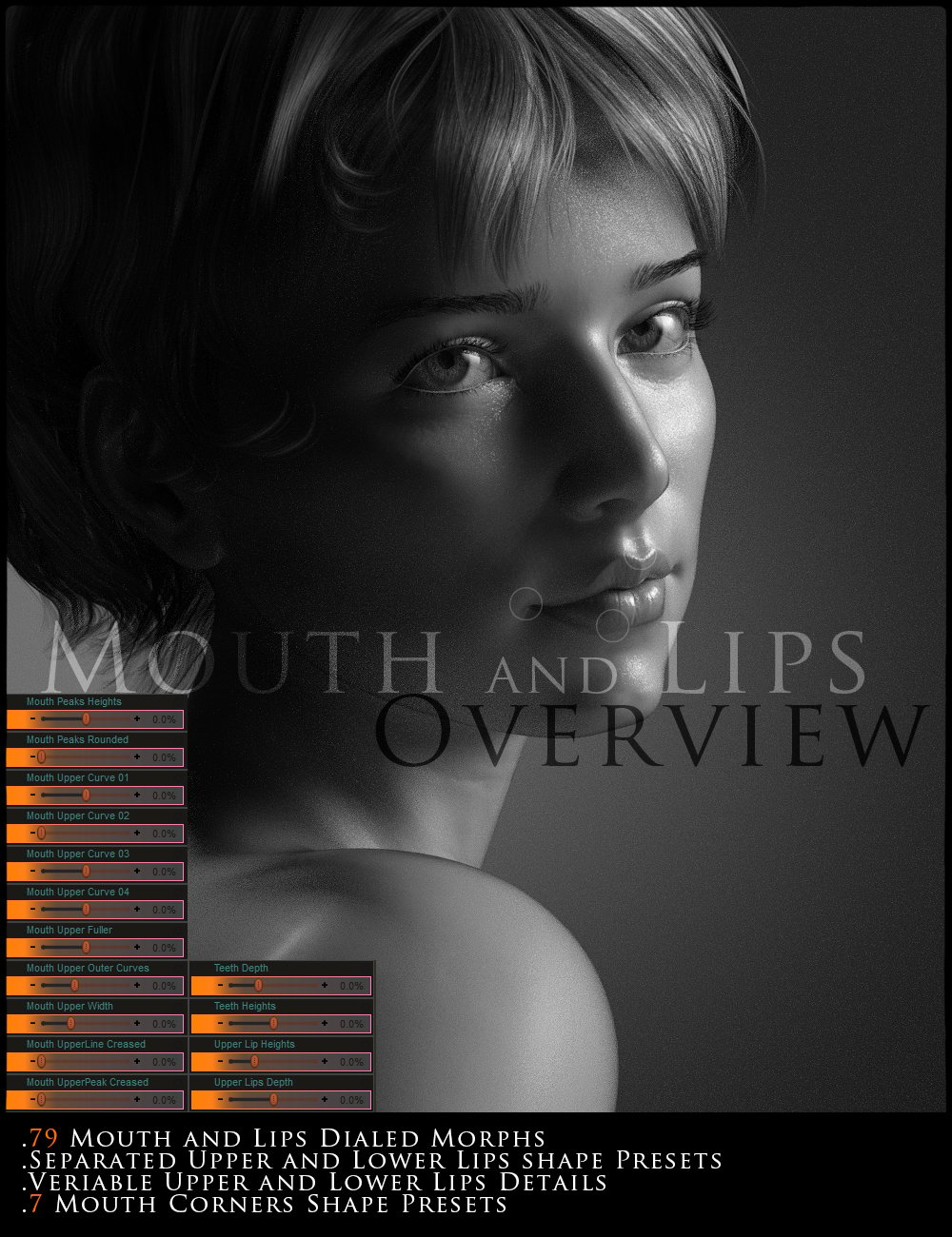 Face Morphs Collection for Genesis 8 Female by: , 3D Models by Daz 3D