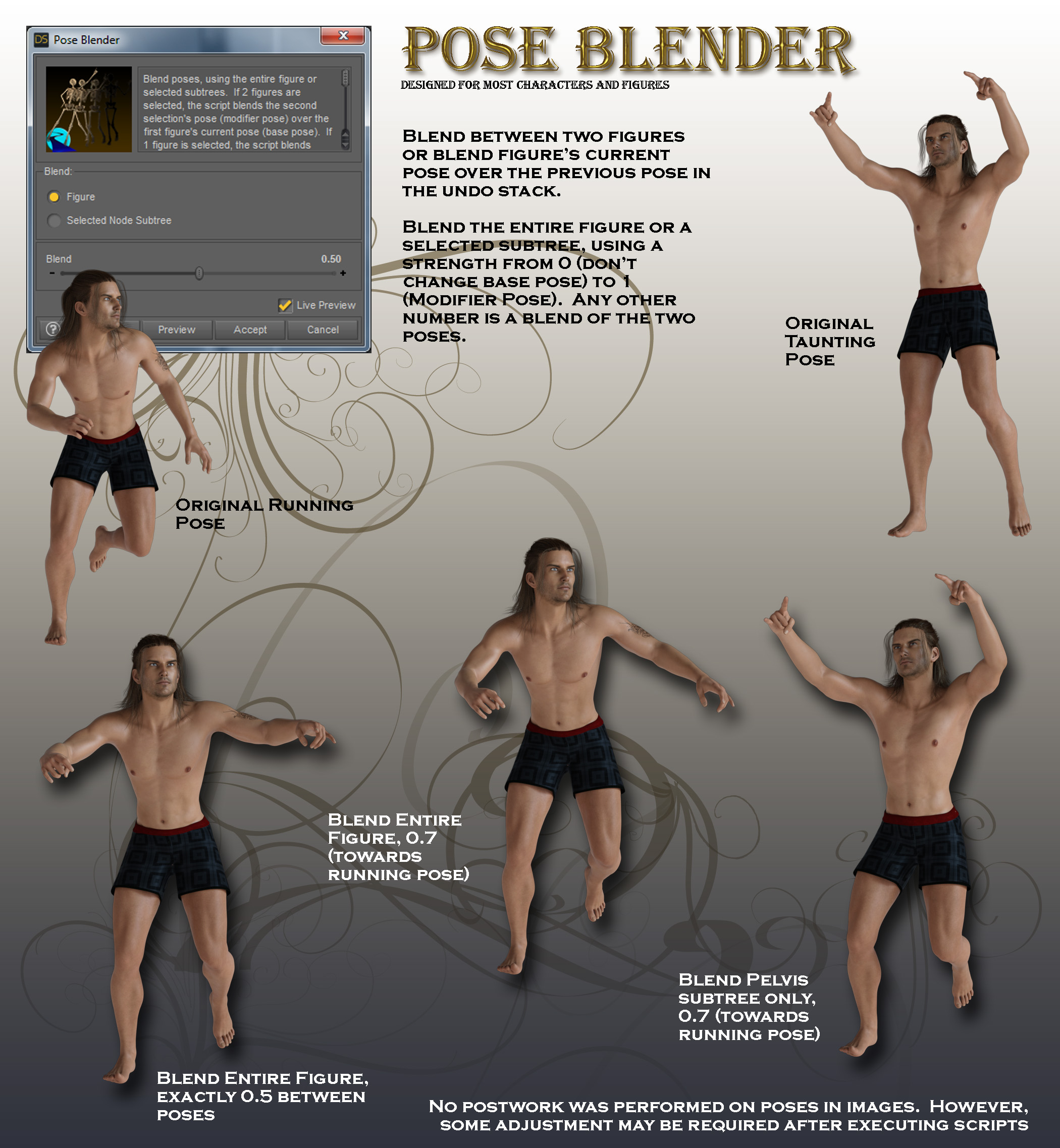 Pose Blender Pose Blender by: RiverSoft Art, 3D Models by Daz 3D