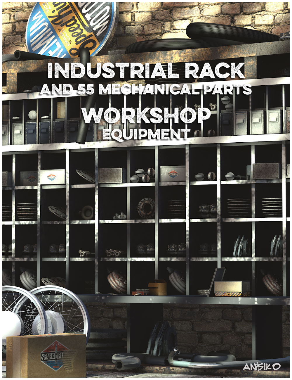 Workshop Industrial Rack and Equipment by: Ansiko, 3D Models by Daz 3D