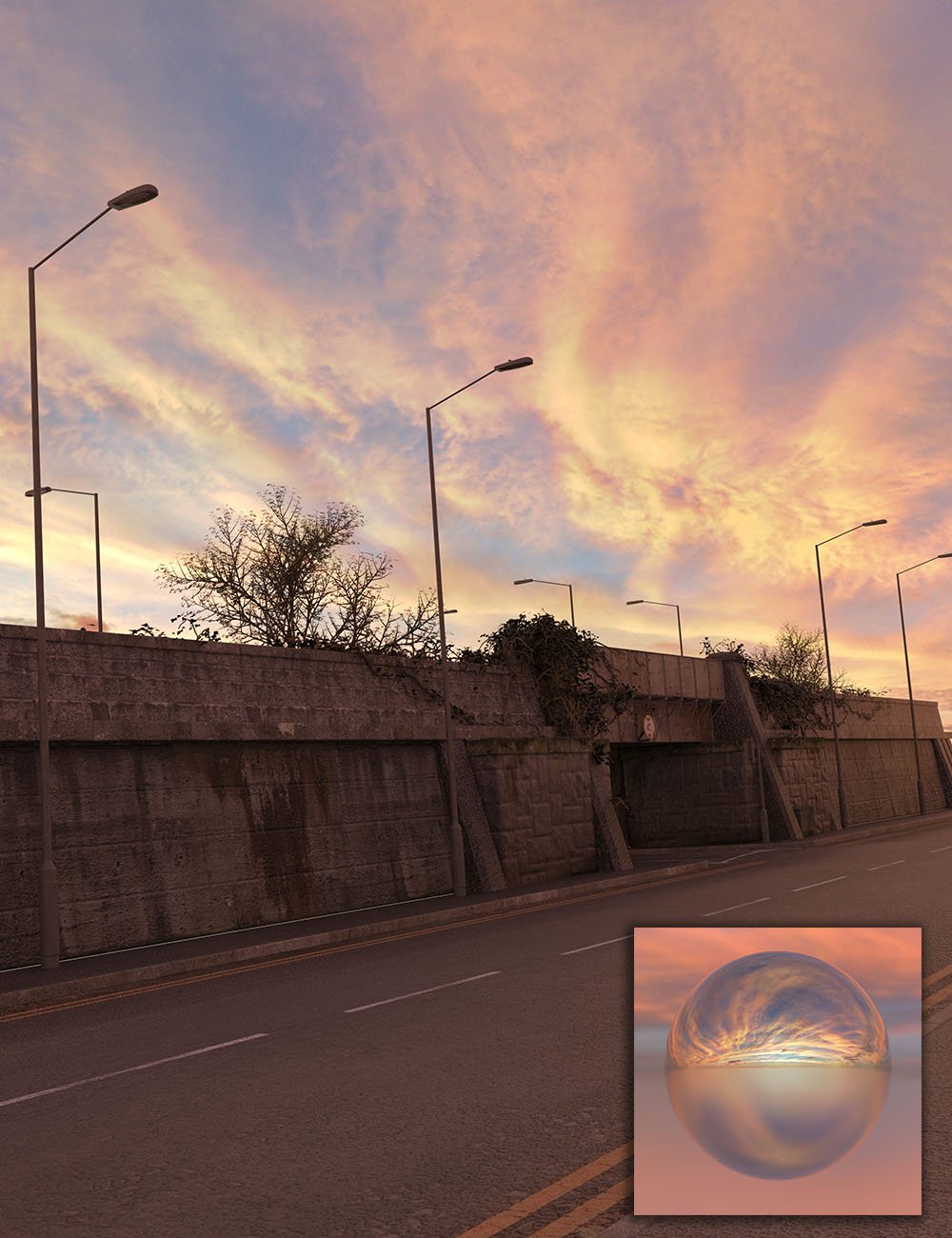 Orestes Iray HDRI Skydomes Vol 4 - Sunset by: Orestes Graphics, 3D Models by Daz 3D