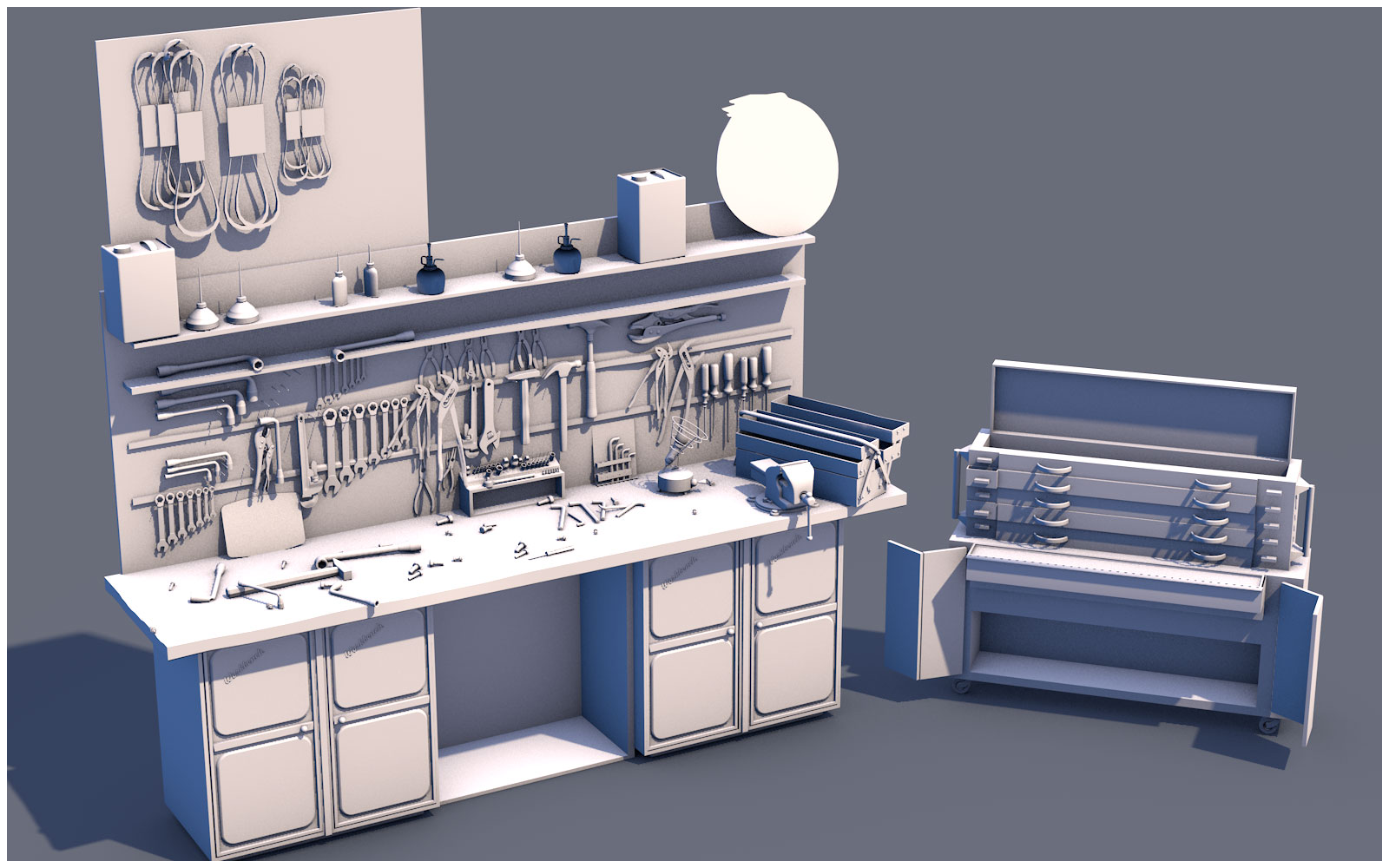 Workshop Workbench by: Ansiko, 3D Models by Daz 3D