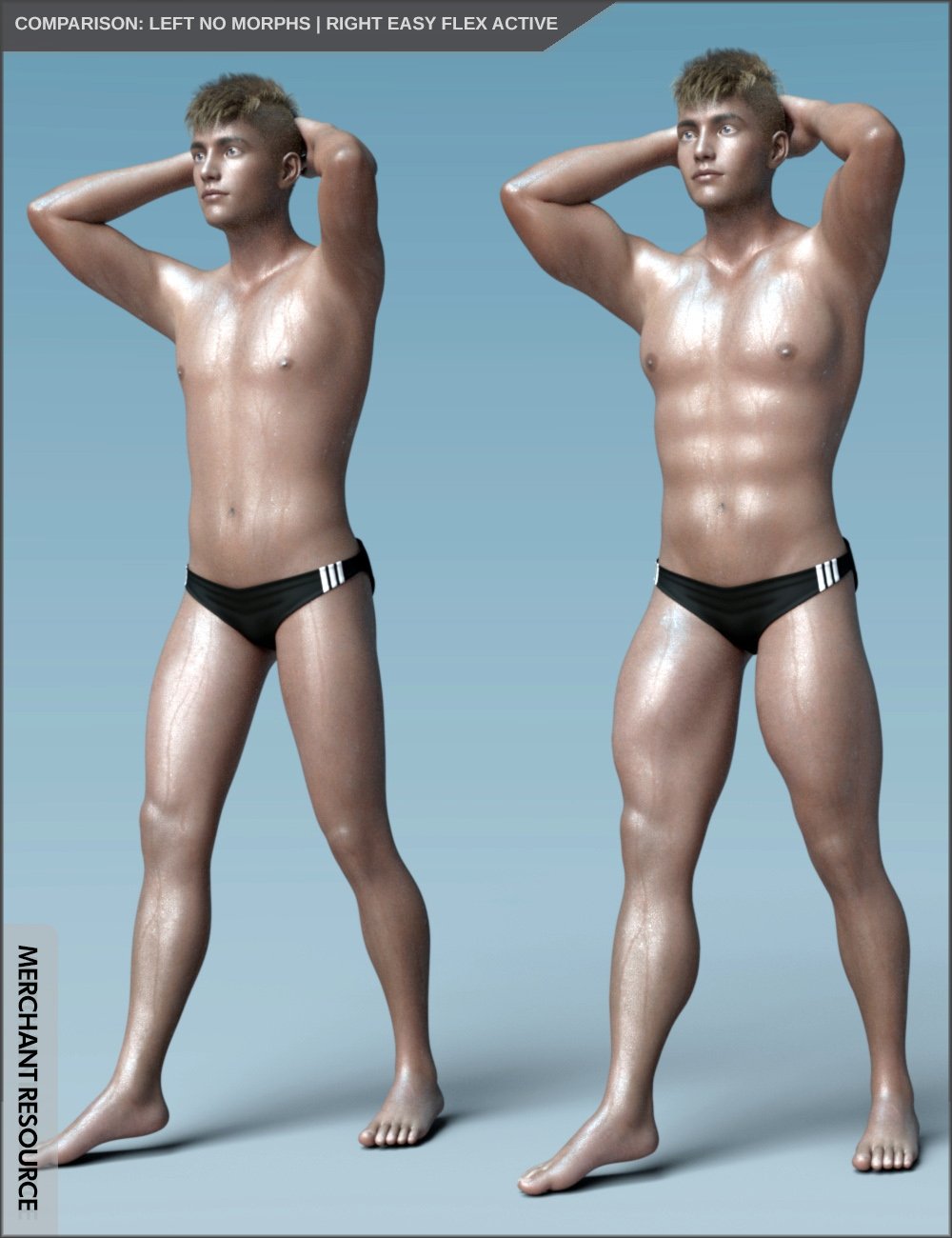 Easy Flex Muscularity Morphs for Genesis 8 Male(s) and Merchant Resource by: SF-Design, 3D Models by Daz 3D