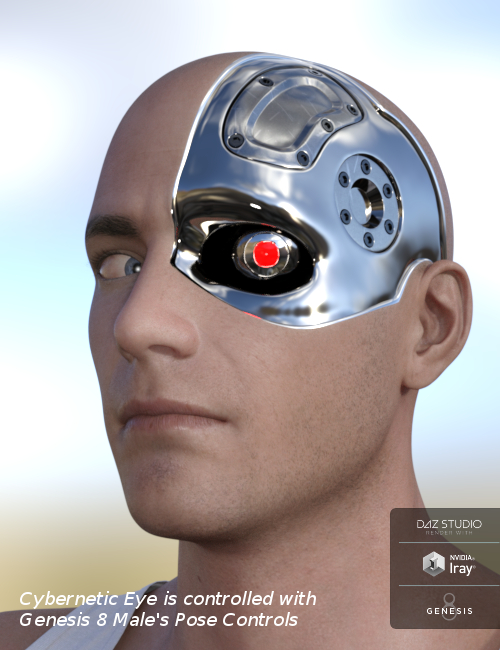 Cybernetic Head for Genesis 8 Male(s) by: JSchaper, 3D Models by Daz 3D