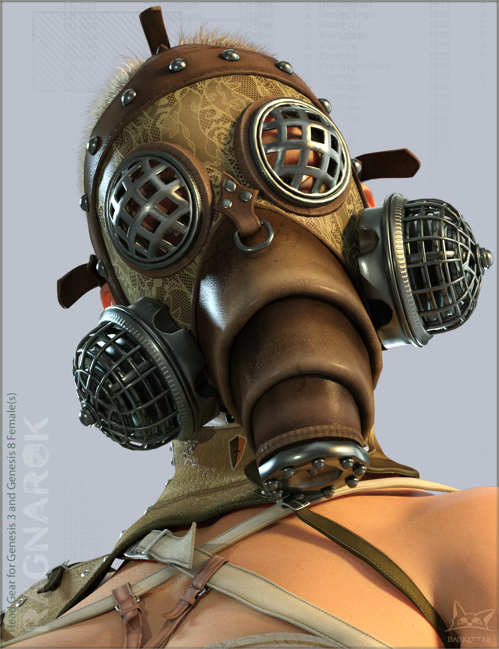 Ragnarok Mask for Genesis 3 and Genesis 8 Female(s) by: BadKitteh Co, 3D Models by Daz 3D