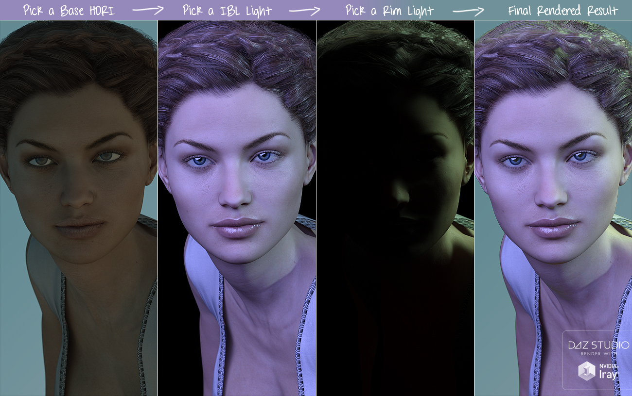 Iray Promo Lights & HDRI Render Settings Iray Promo Lights & HDRI Render Settings by: ForbiddenWhispers, 3D Models by Daz 3D