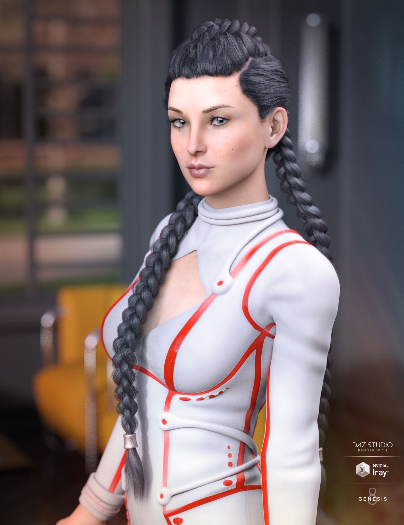 Quincy Hair for Genesis 3 & 8 Female(s) by: AprilYSH, 3D Models by Daz 3D