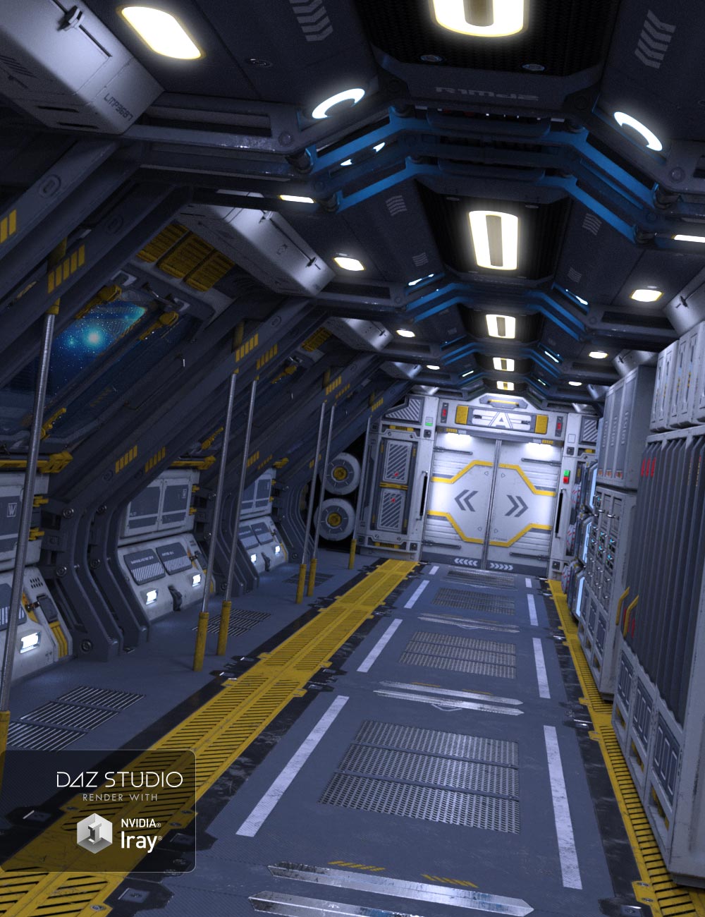 Sci-fi Corridor B by: petipet, 3D Models by Daz 3D