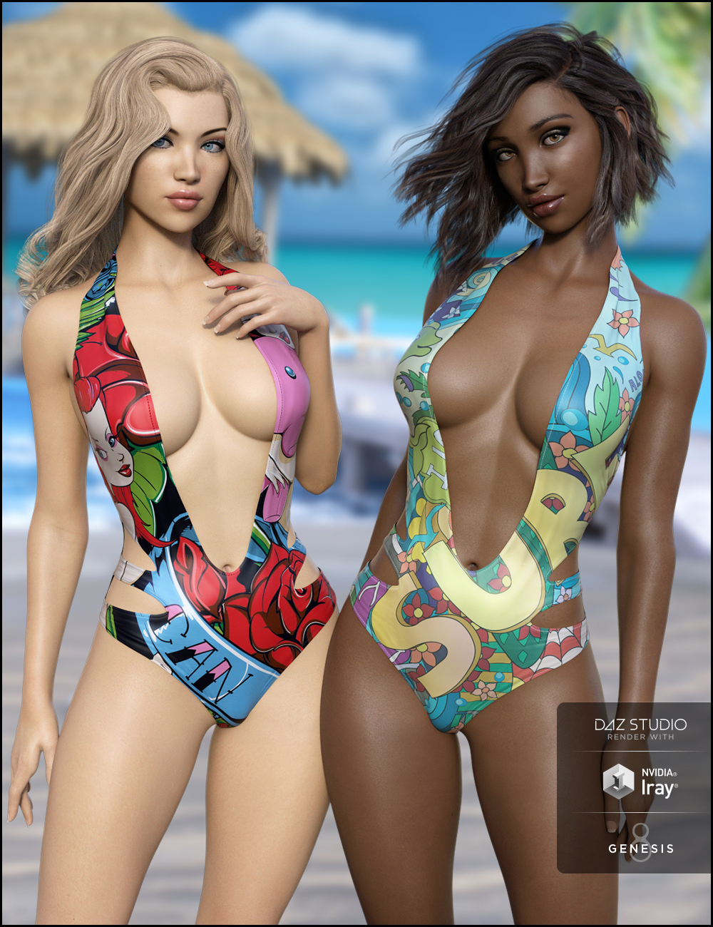 Slash Swimsuit Vacation Textures Slash Swimsuit Vacation Textures by: JessaiiDemonicaEvilius, 3D Models by Daz 3D