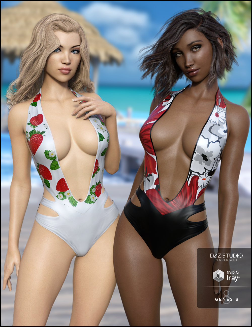 Slash Swimsuit Vacation Textures by: JessaiiDemonicaEvilius, 3D Models by Daz 3D