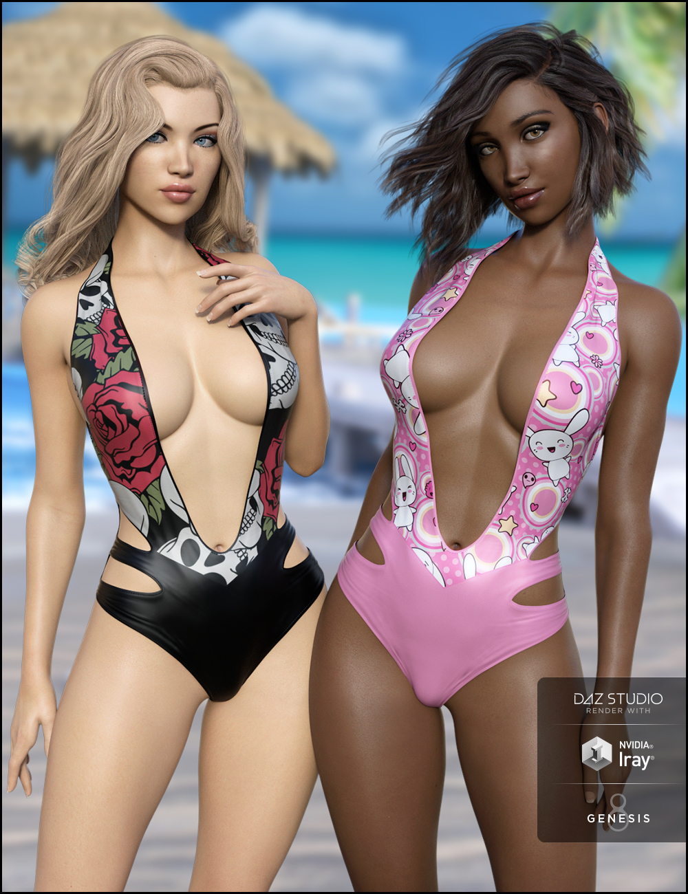 Slash Swimsuit Vacation Textures Slash Swimsuit Vacation Textures by: JessaiiDemonicaEvilius, 3D Models by Daz 3D