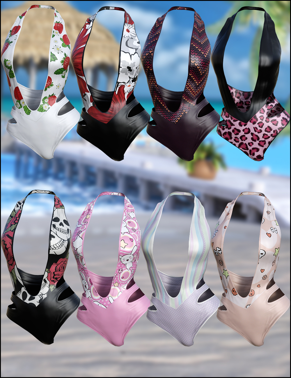 Slash Swimsuit Vacation Textures Slash Swimsuit Vacation Textures by: JessaiiDemonicaEvilius, 3D Models by Daz 3D