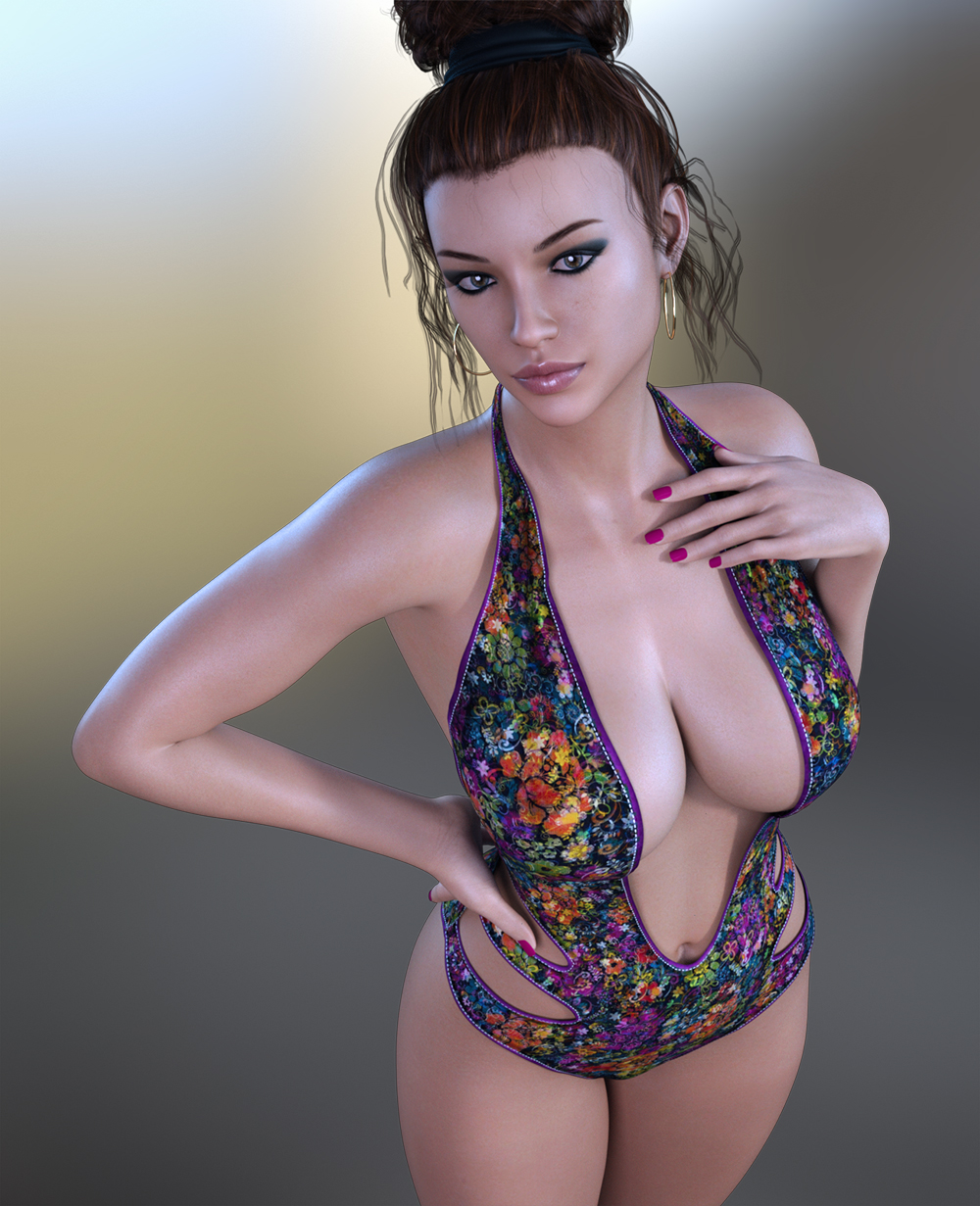 Slash Swimsuit Sweet Summer Splash Textures by: 3DSublimeProductions, 3D Models by Daz 3D