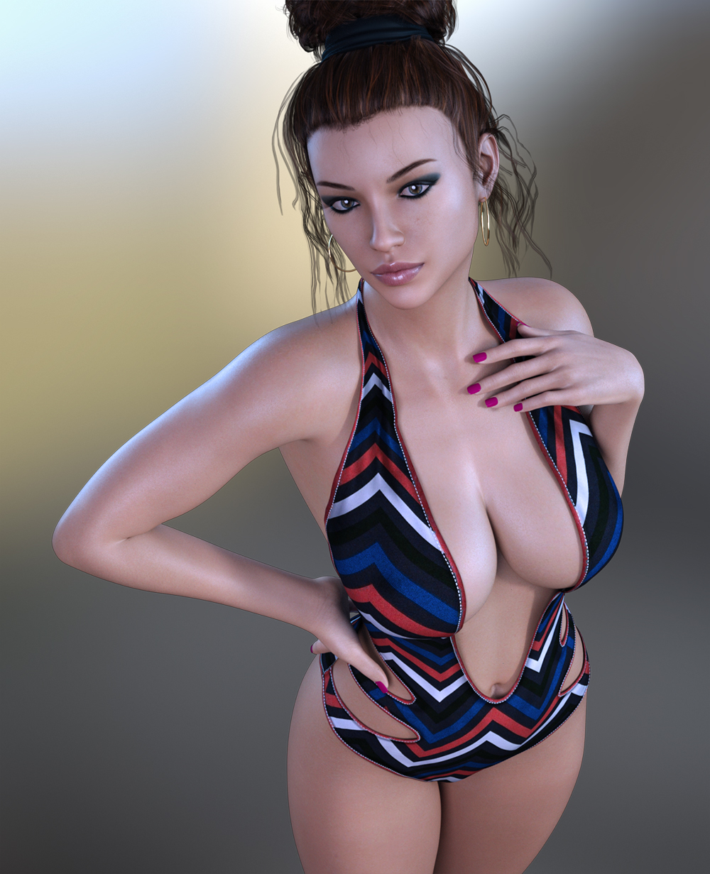 Slash Swimsuit Sweet Summer Splash Textures by: 3DSublimeProductions, 3D Models by Daz 3D