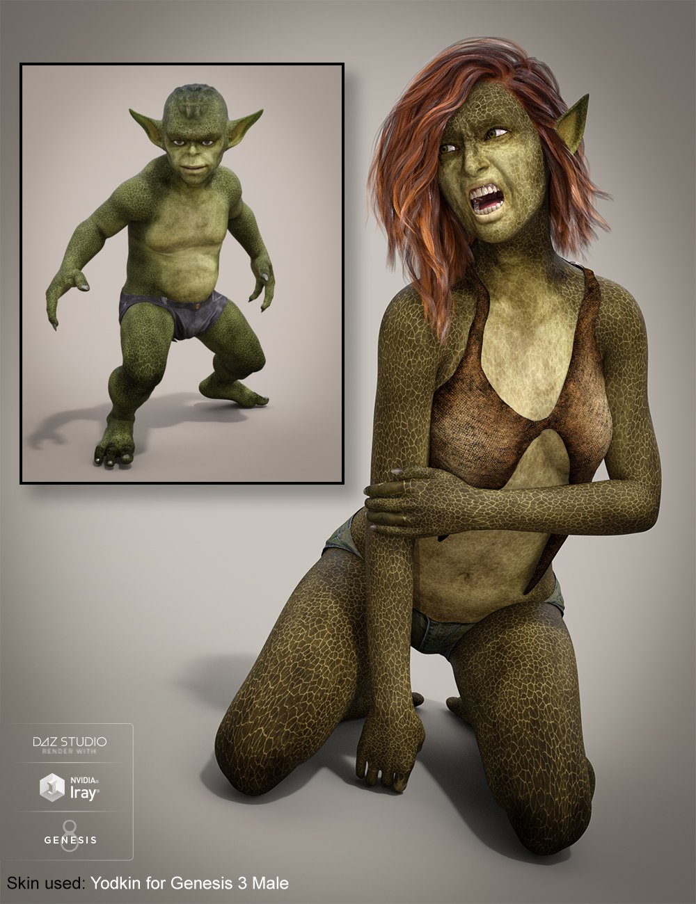 Genesis 8 UV Swap: Male and Female Base by: SloshWerks, 3D Models by Daz 3D