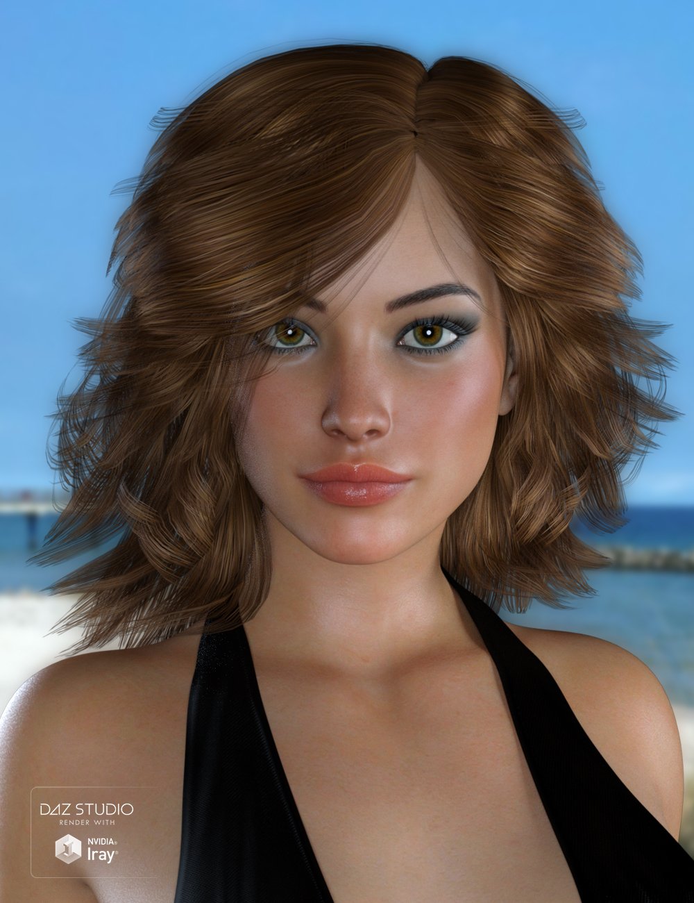 Cynda Hair for Genesis 3 and 8 Female(s) by: SWAM, 3D Models by Daz 3D