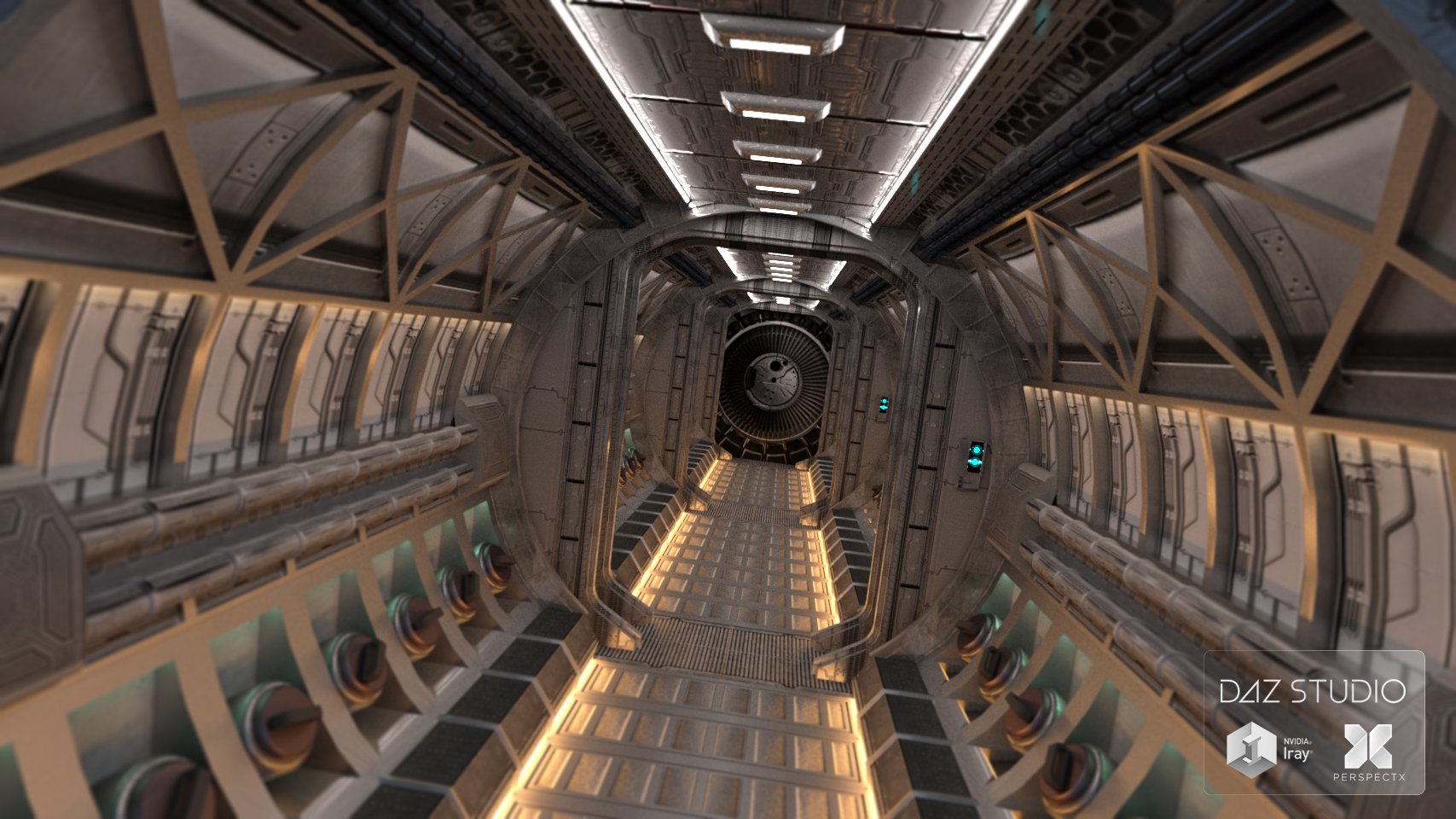 Alien Ship Hallway by: PerspectX, 3D Models by Daz 3D