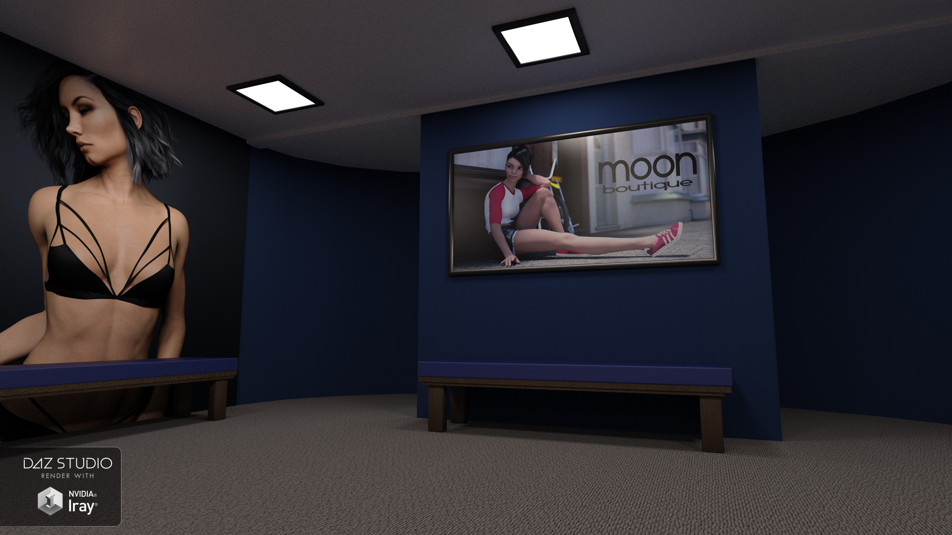 Fitting Rooms by: Moonscape Graphics, 3D Models by Daz 3D