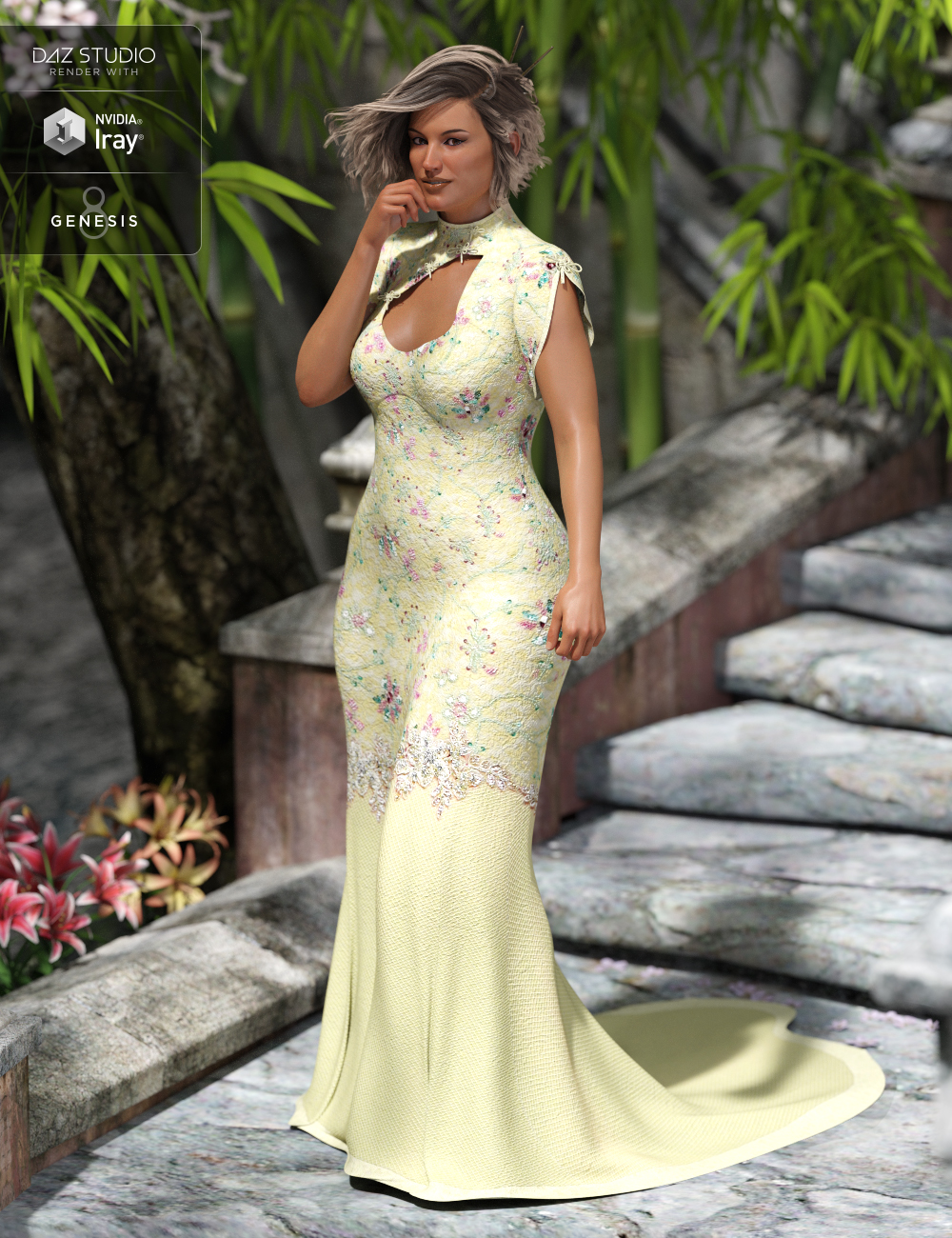 Polyantha Rose Dress Textures Polyantha Rose Dress Textures by: DirtyFairy, 3D Models by Daz 3D