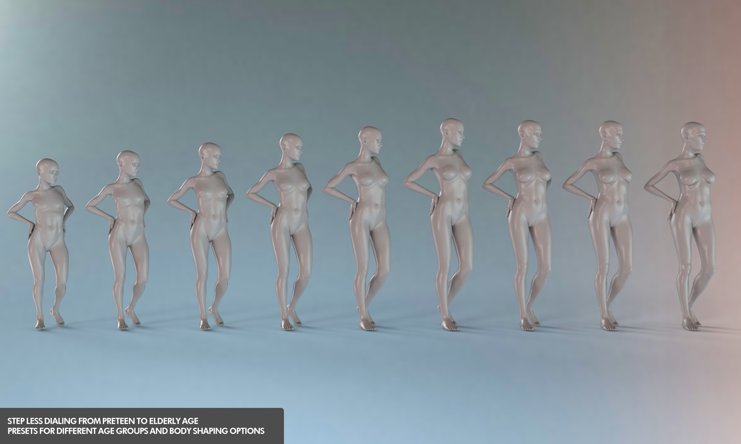 Easy Shape Master - Age Control and Body Tuning for Genesis 3 Female by: SF-Design, 3D Models by Daz 3D