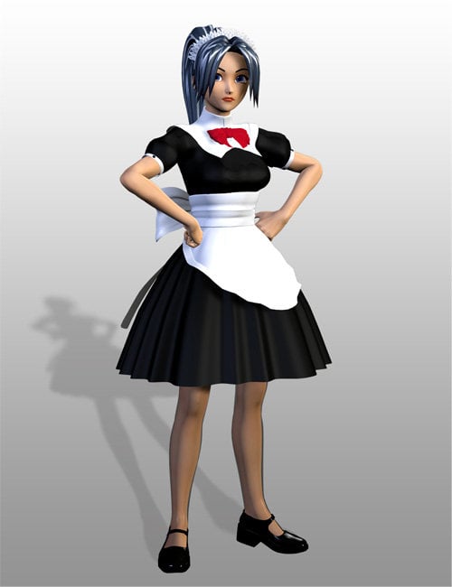 The Maid For Aiko 3 and Aiko Toon by: WillDupre, 3D Models by Daz 3D