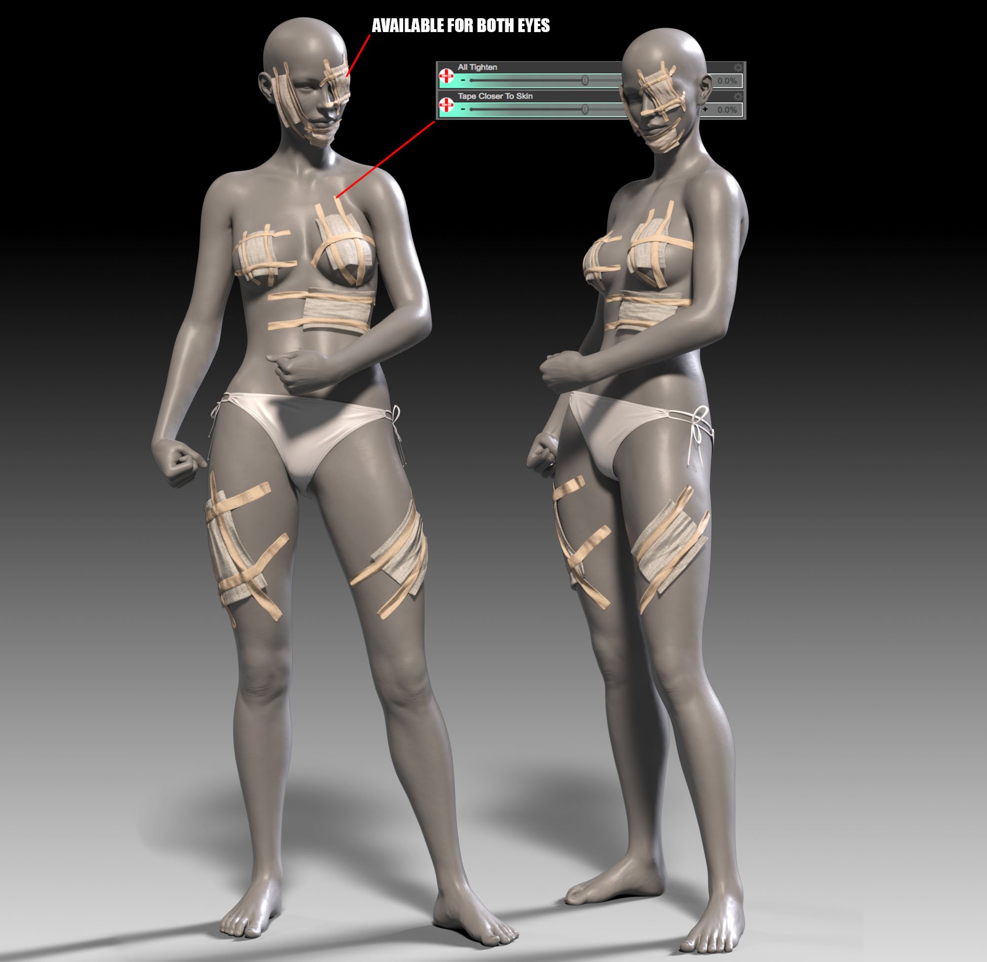 Bandage Kit for Genesis 8 Female(s) by: Linday, 3D Models by Daz 3D