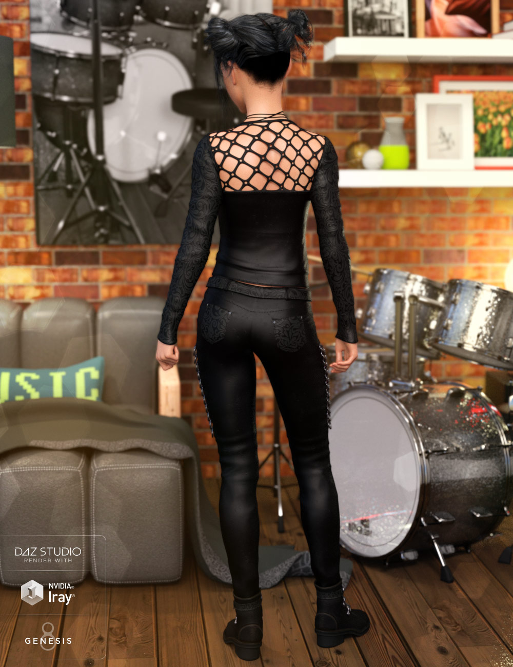 Goth Outfit for Genesis 8 Female(s)