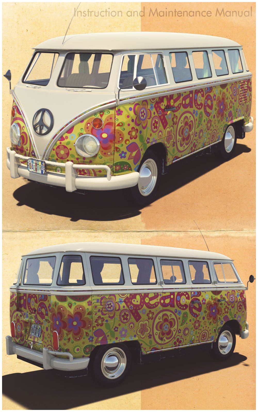 Road Trip Hippy Van by: Ansiko, 3D Models by Daz 3D