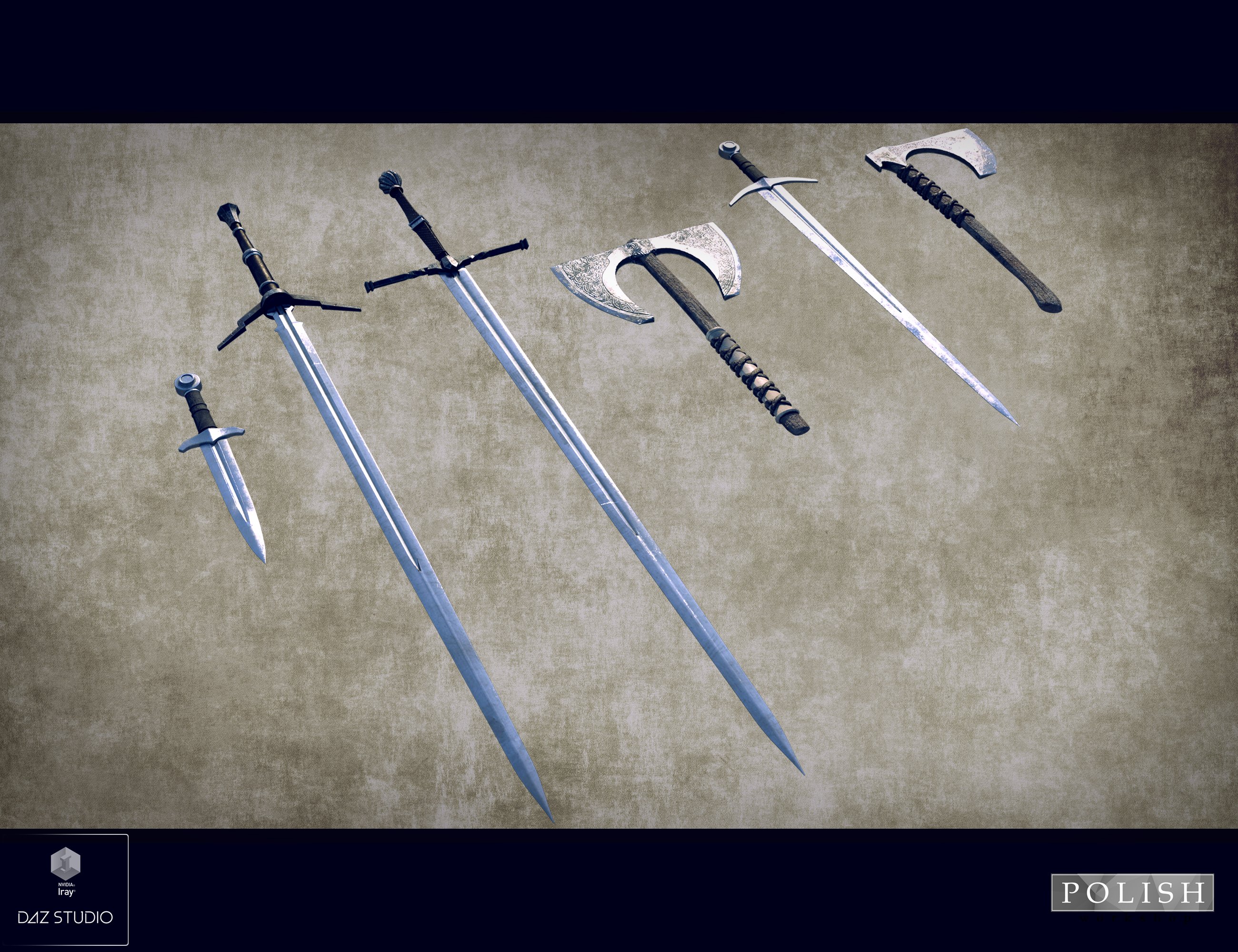 Medieval Dinner Hall Weapons Medieval Dinner Hall Weapons by: Polish, 3D Models by Daz 3D