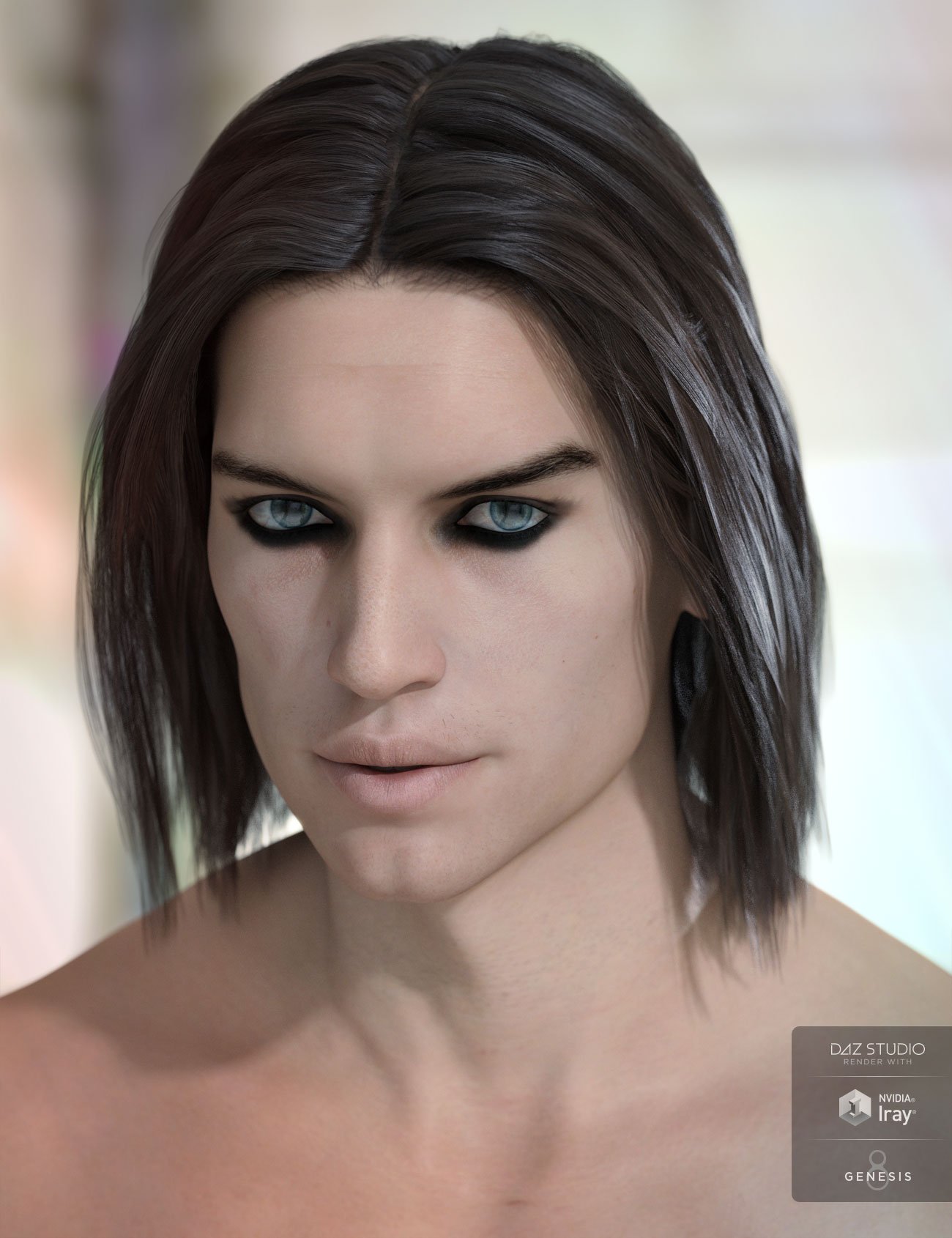 Kieron Hair for Genesis 3 & 8 Male(s) by: AprilYSH, 3D Models by Daz 3D