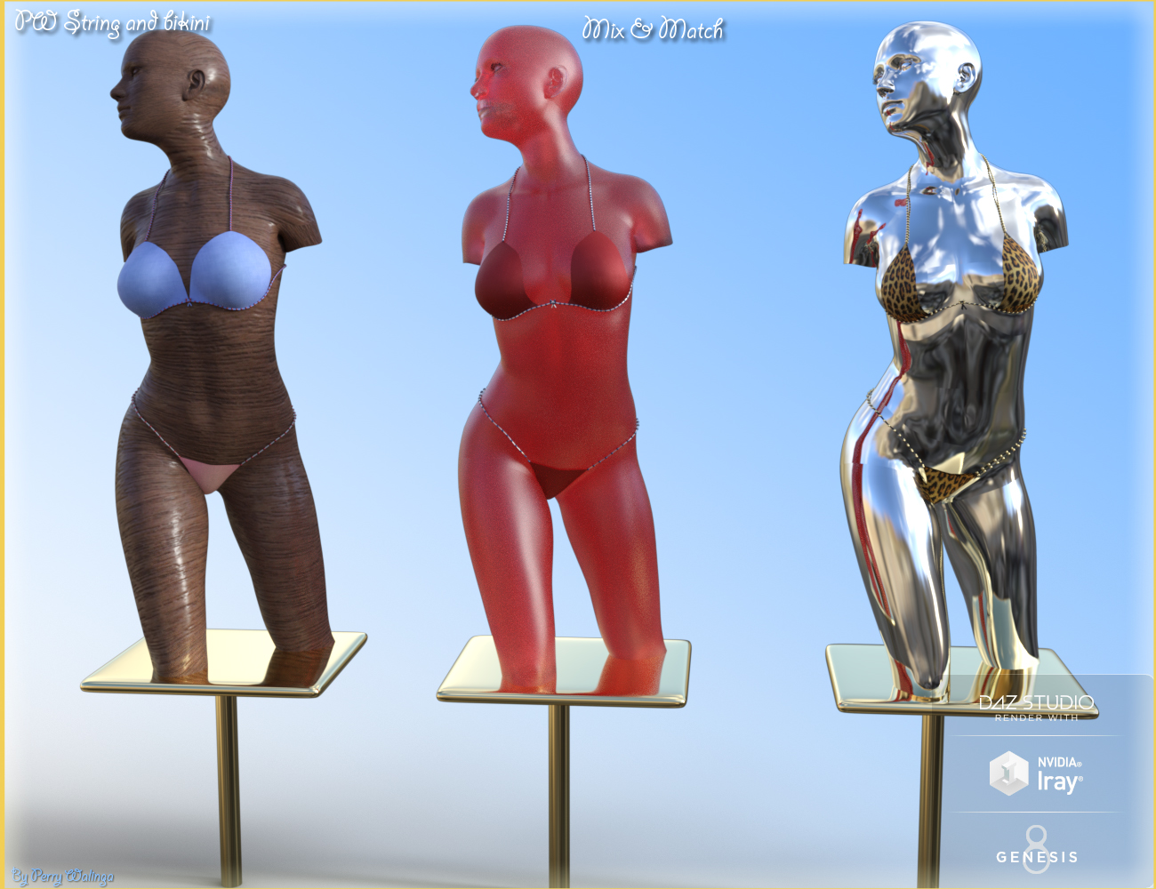 PW String Bikini for Genesis 8 Female(s) by: PW Productions, 3D Models by Daz 3D