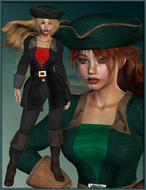 Pirate for A3 by: Ryverthorn, 3D Models by Daz 3D