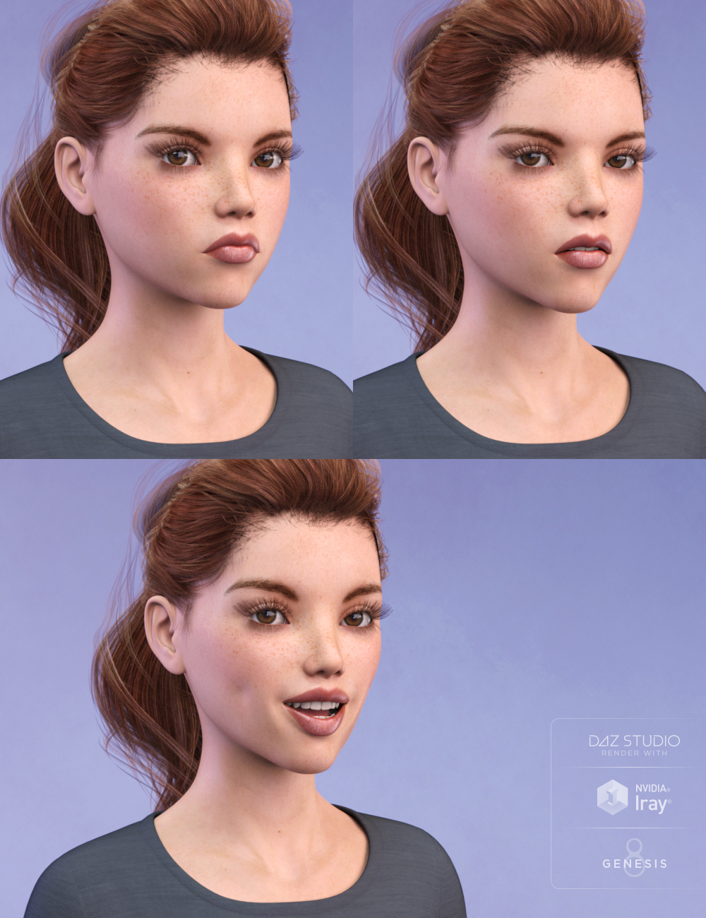 Capsces Poses and Expressions for Teen Josie 8 by: Capsces Digital Ink, 3D Models by Daz 3D