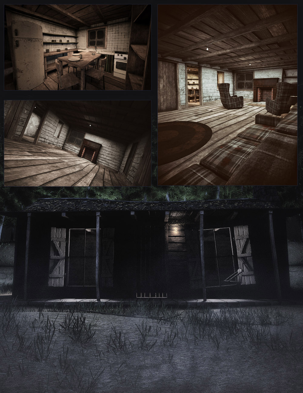 A Cabin in the Woods Bundle by: Mely3D, 3D Models by Daz 3D