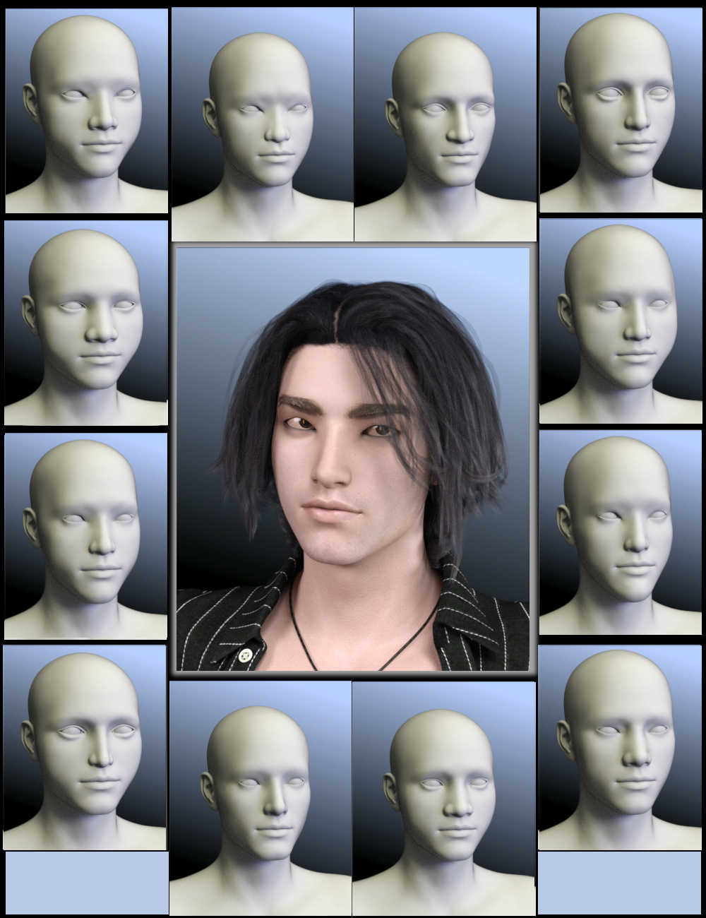 People of Earth: Faces of Asia Genesis 8 Male by: Sickleyield, 3D Models by Daz 3D