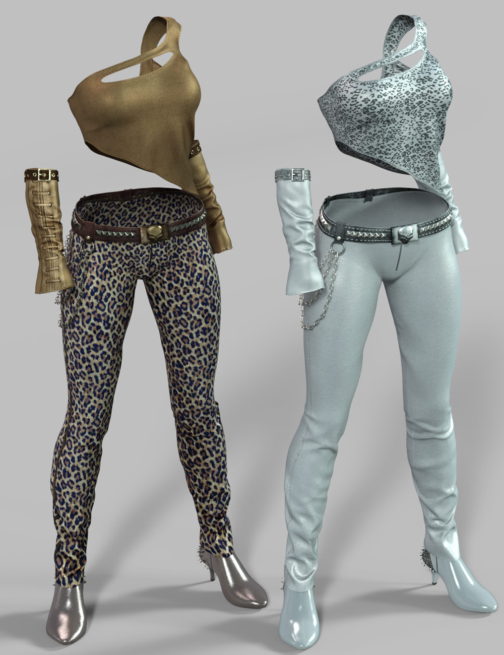 Glam Rocker Outfit Textures by: Shox-Design, 3D Models by Daz 3D