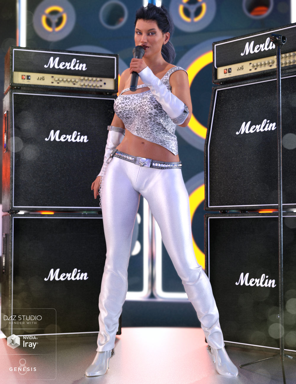 Glam Rocker Outfit Textures by: Shox-Design, 3D Models by Daz 3D
