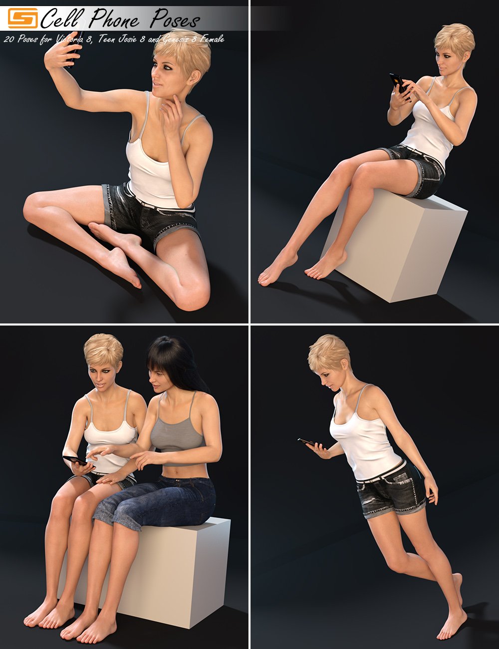 Cell Phone and Poses for Genesis 8 Female(s) Cell Phone and Poses for Genesis 8 Female(s) by: Sedor, 3D Models by Daz 3D