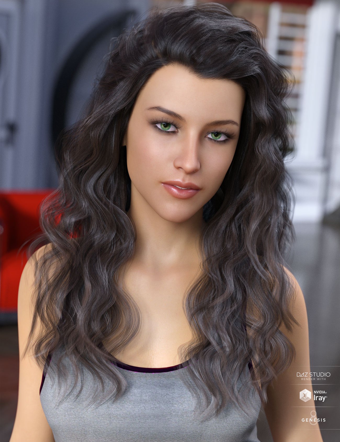 Whitney Hair for Genesis 3 & 8 Female(s)