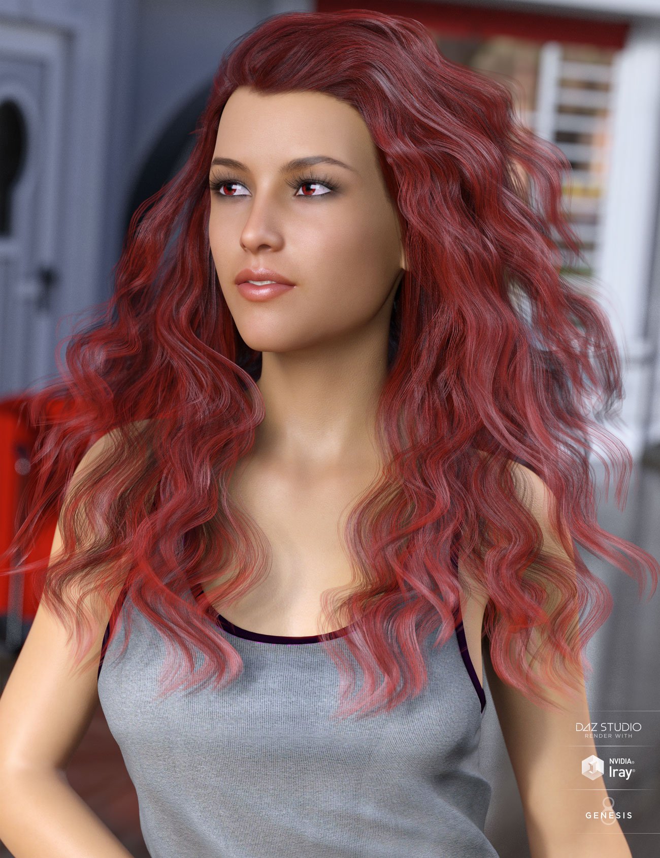 Whitney Hair for Genesis 3 & 8 Female(s) by: AprilYSH, 3D Models by Daz 3D