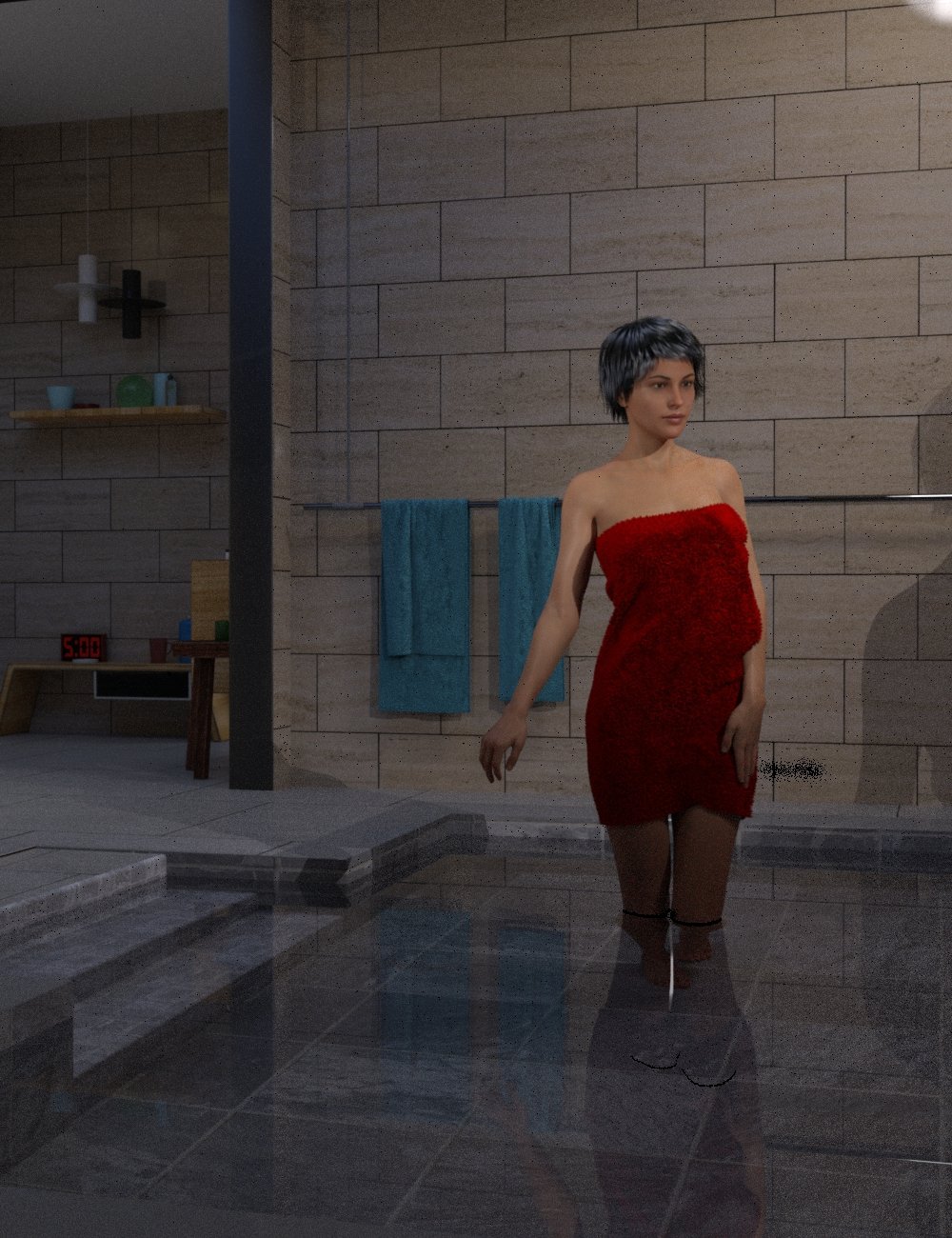 Modern Bath and Morphing Towel for Genesis 8 Female(s) by: Fugazi1968, 3D Models by Daz 3D