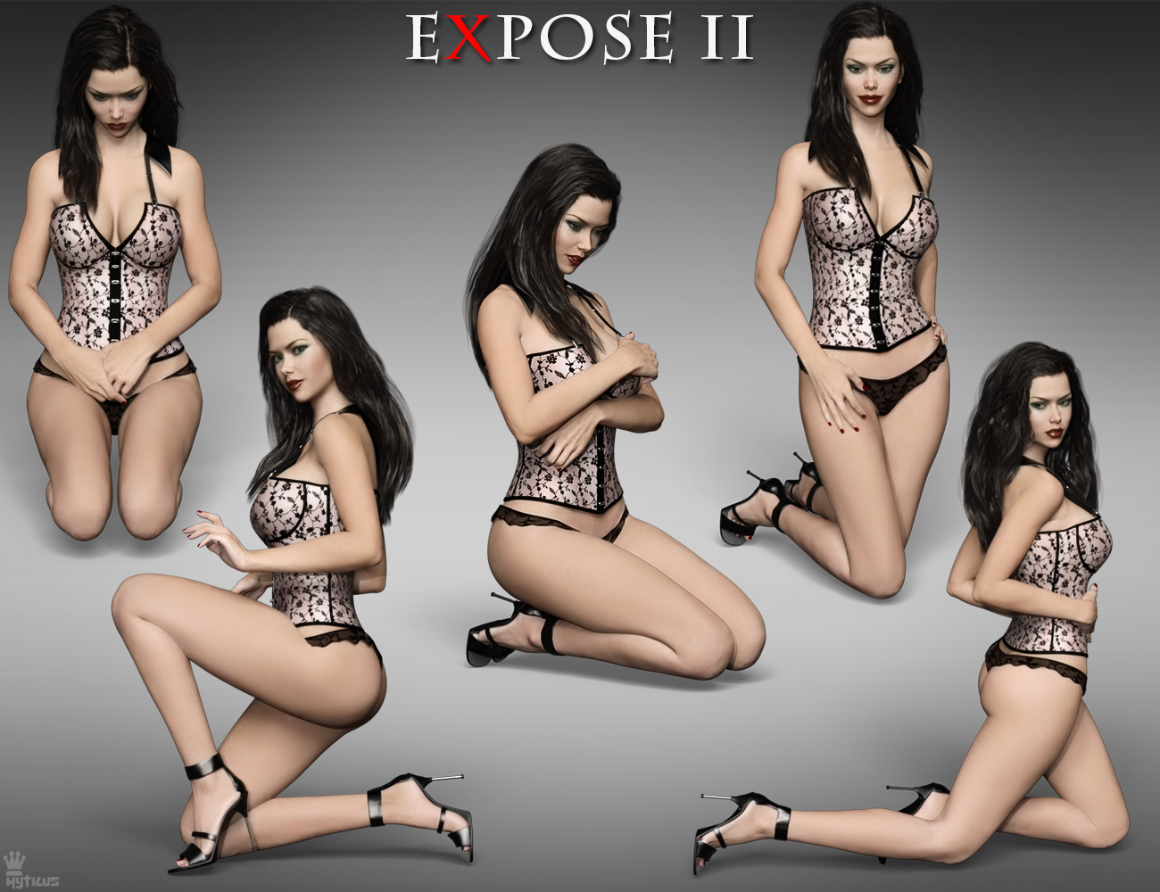 Expose II Poses for Genesis 3 Female by: Mytilus, 3D Models by Daz 3D
