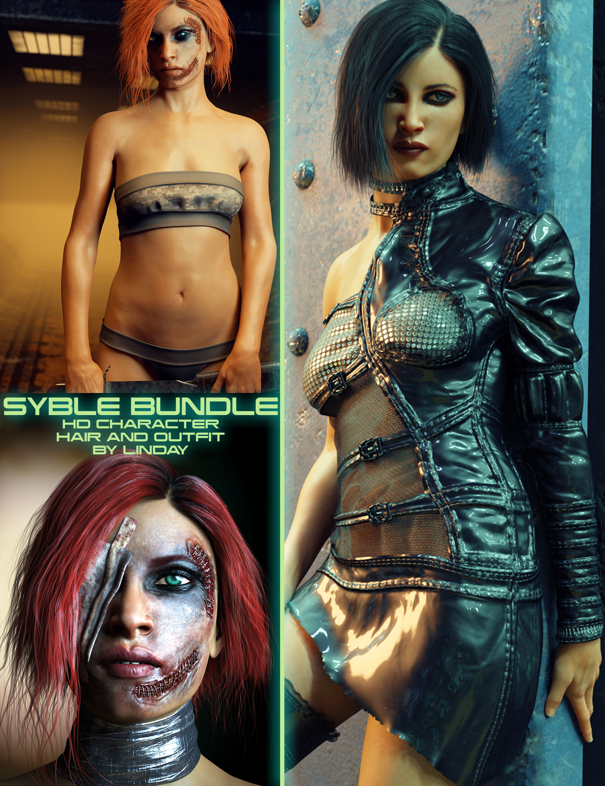 Syble Bundle for Genesis 8 Female(s) by: Linday, 3D Models by Daz 3D