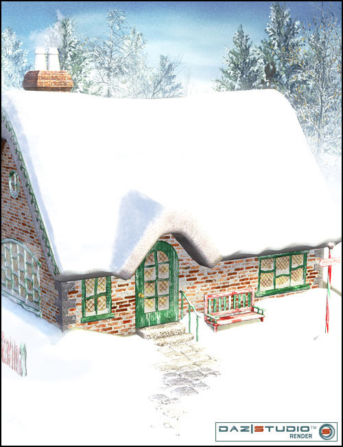 Santa's Cottage by: IsauraS, 3D Models by Daz 3D