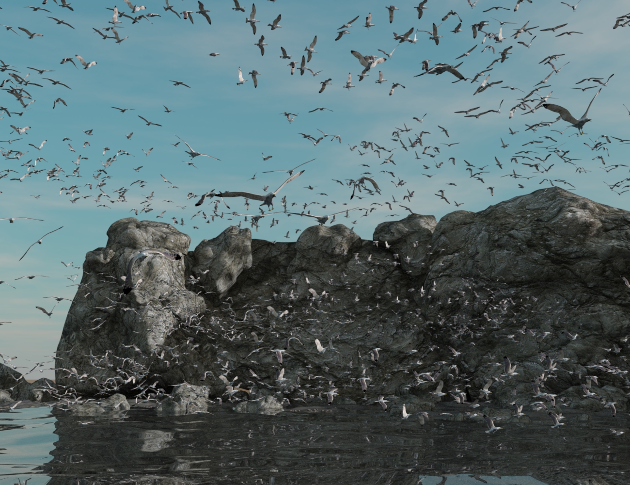 The Flock Gulls and Crows by: DzFire, 3D Models by Daz 3D