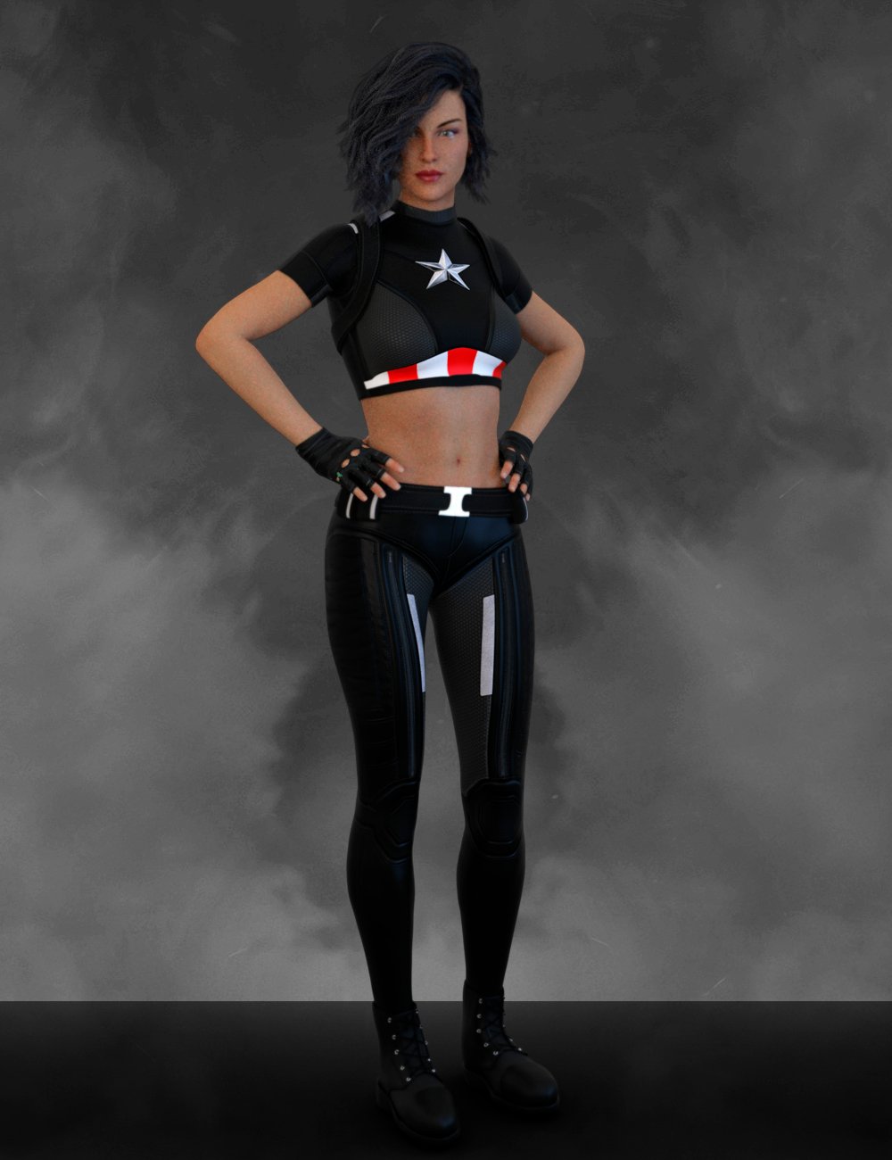 X-Fashion America Outfit for Genesis 8 Female(s) by: Mely3Dxtrart-3d, 3D Models by Daz 3D