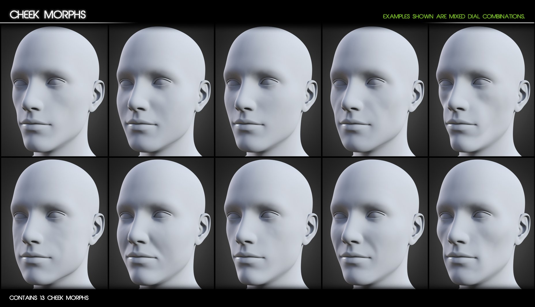 200 Plus Head and Face Morphs for Genesis 8 Male(s) | Daz 3D