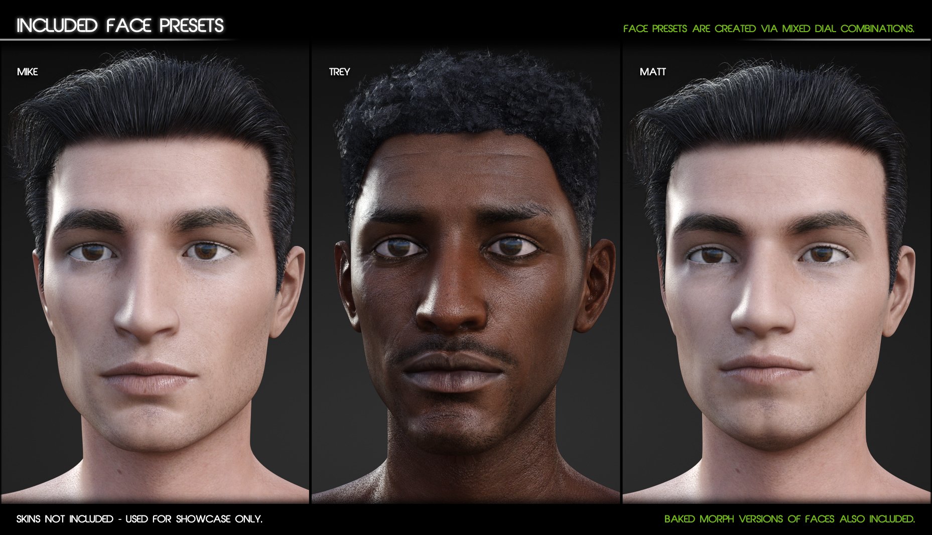 200 Plus Head and Face Morphs for Genesis 8 Male(s) | Daz 3D