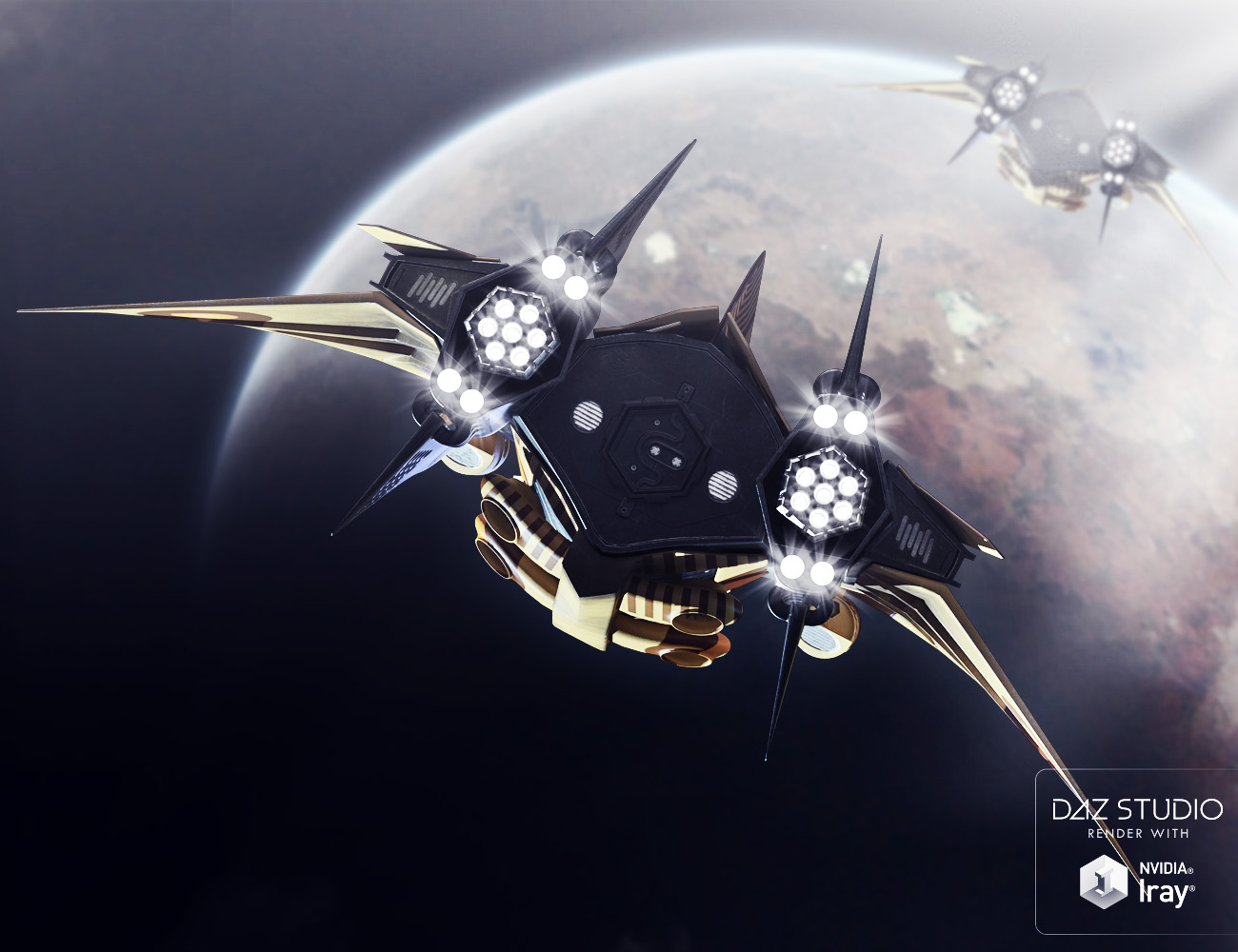 Sci Fi Space Ship by: David BrinnenForbiddenWhispers, 3D Models by Daz 3D