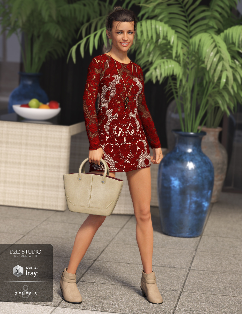 Crochet Dress Outfit Textures by: DirtyFairy, 3D Models by Daz 3D